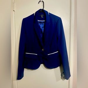 Forever 21 Blue Blazer with White Accents